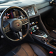 A photo of the interior of a Nissan GT-R sports car.